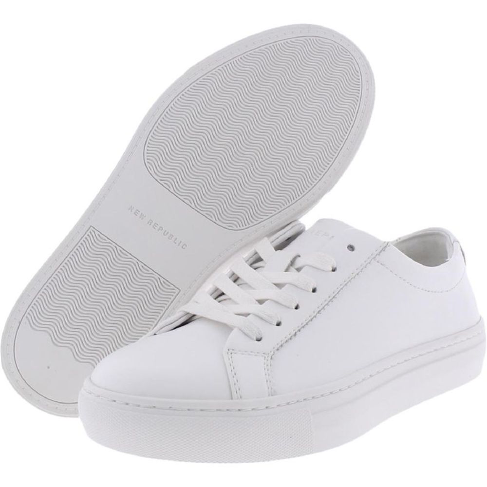New Republic Womens Kurt White Leather Casual and Fashion Sneakers Shoes NWT - Picture 2 of 3